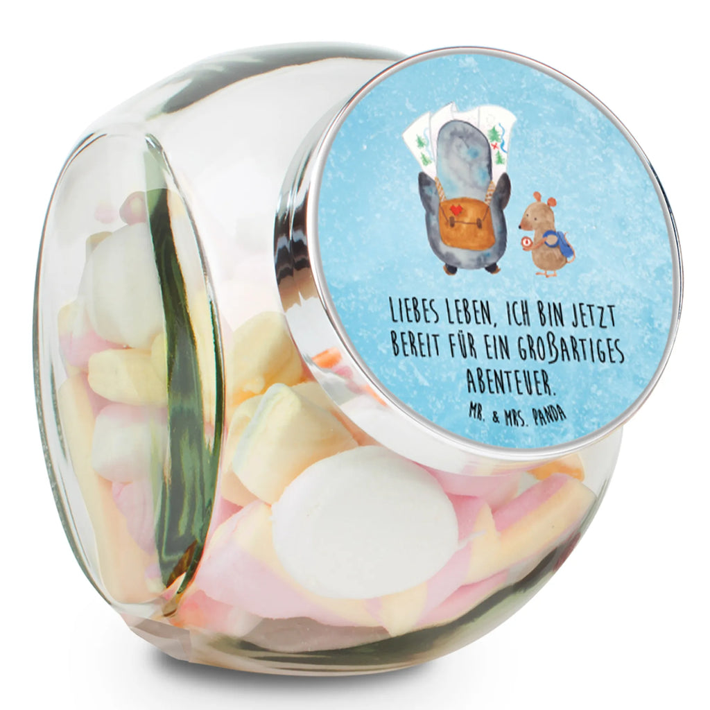 Słoik na cukierki Pingwin i Mysz Wędrowcy Vorratsdose, Bonbonglas, lebensmittelbehälter glas, vorratsgläser, gewürzglas, keksdose glas, glas für müsli, Candyglas, glas mit verschluss, aufbewahrungsgläser, glasdosen, aufbewahrungsbehälter, Glasdose, bonbongläser, Vorratsdose Glas, schraubglas, Bonboniere, glas für tee, mehrzweckglas, glas für kaffee, glas mit deckel, Glas Für Bonbons, Bonbonbehälter, glasbehälter, Vorratsglas, aufbewahrungsglas, süßigkeitengläser, Naschdose, glas für gewürze, glas für süßigkeiten, Süßigkeitenglas, Naschglas, müsliglas, Vorratsbehälter, keksglas, Pinguin, Pinguine, Roadtrip, Wanderlust, Abenteuer, Ausflug, Abenteurer, Wandern