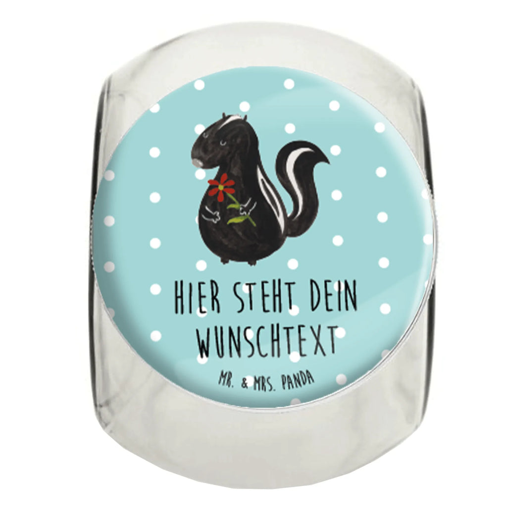 Spersonalizowany słoik na cukierki skunks kwiat Stinktier, Skunk