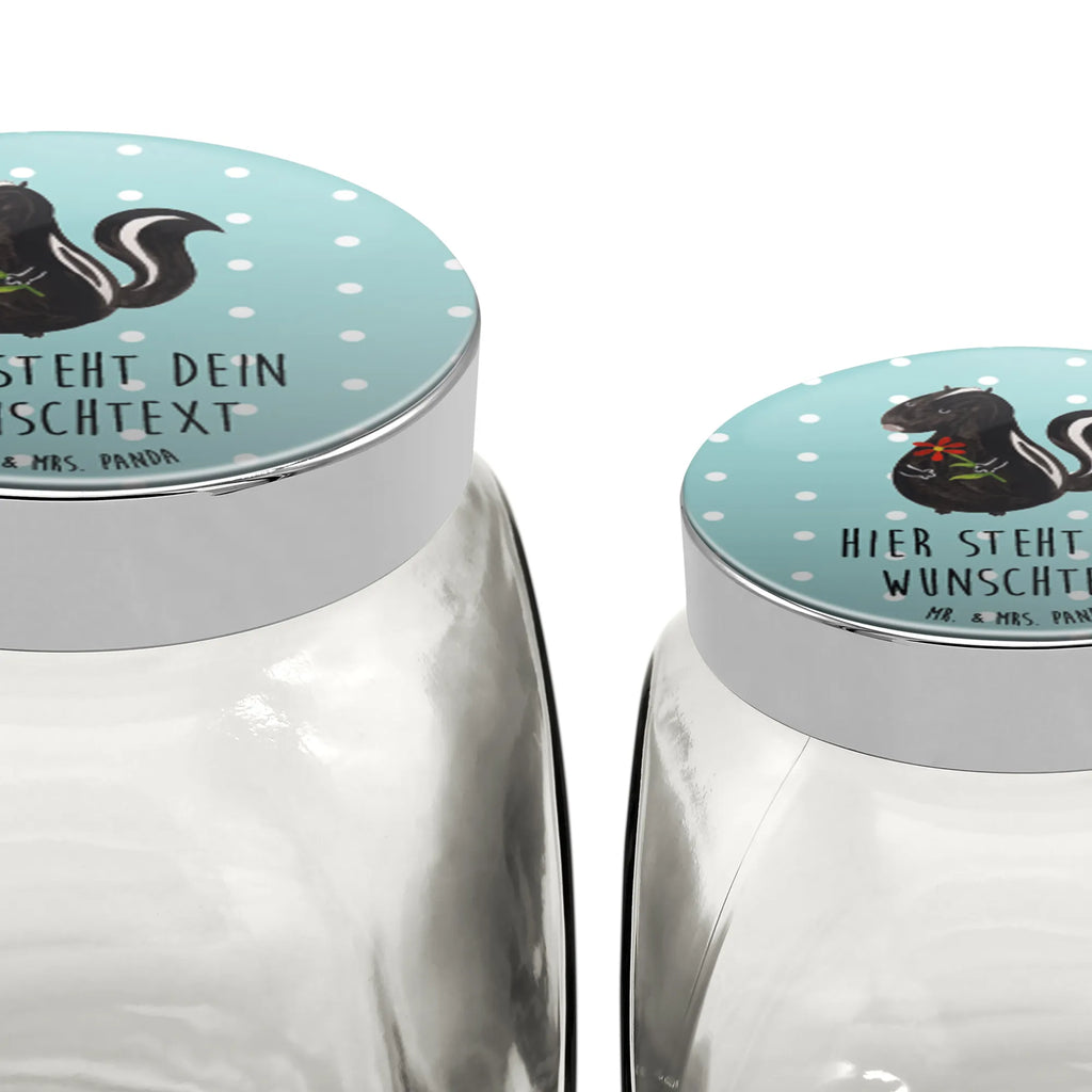 Spersonalizowany słoik na cukierki skunks kwiat Stinktier, Skunk