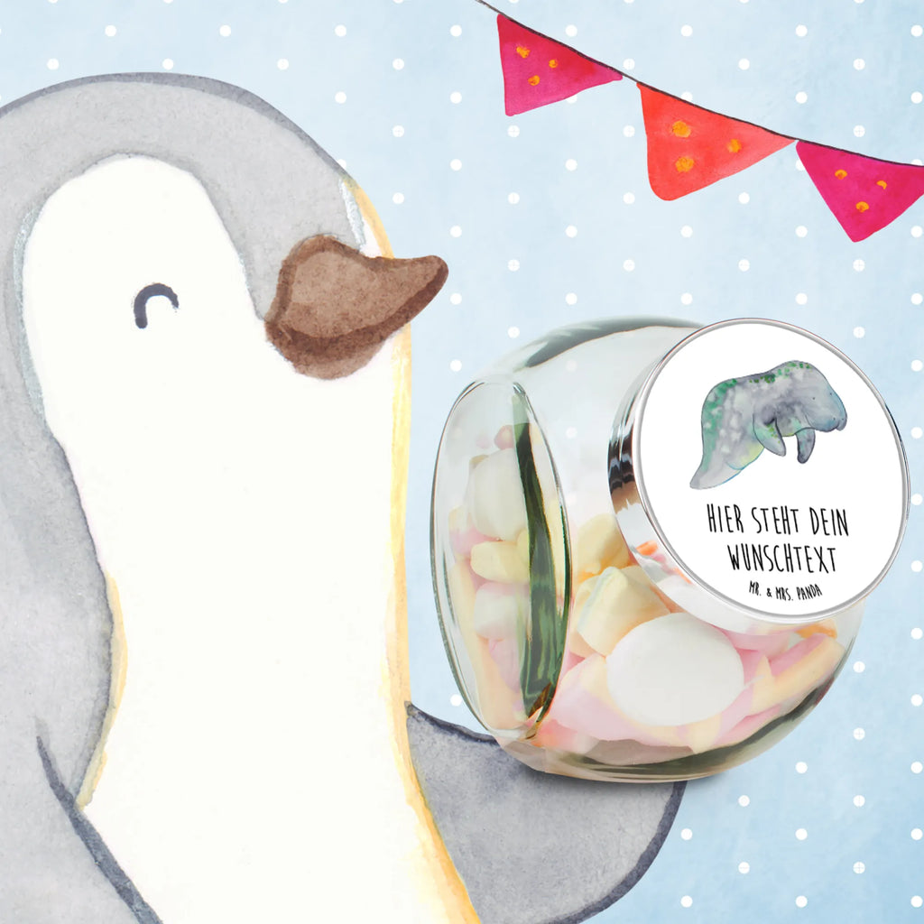 Spersonalizowany słoik na cukierki manat Relaks Zwierzeta morskie, Morze, Wakacje