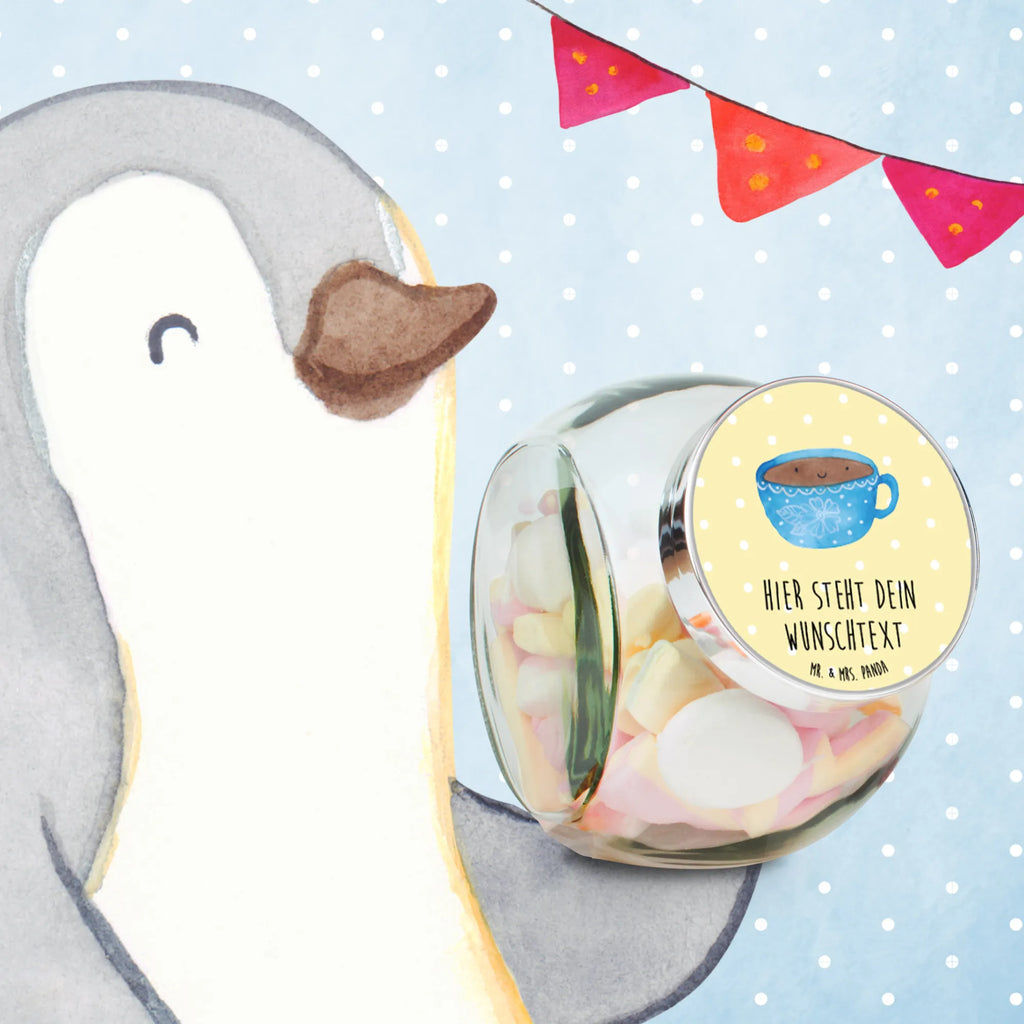 Spersonalizowany słoik na cukierki Kawa kubek Motywy zwierzęce, dobra energia, zabawne powiedzonka, zwierzęta