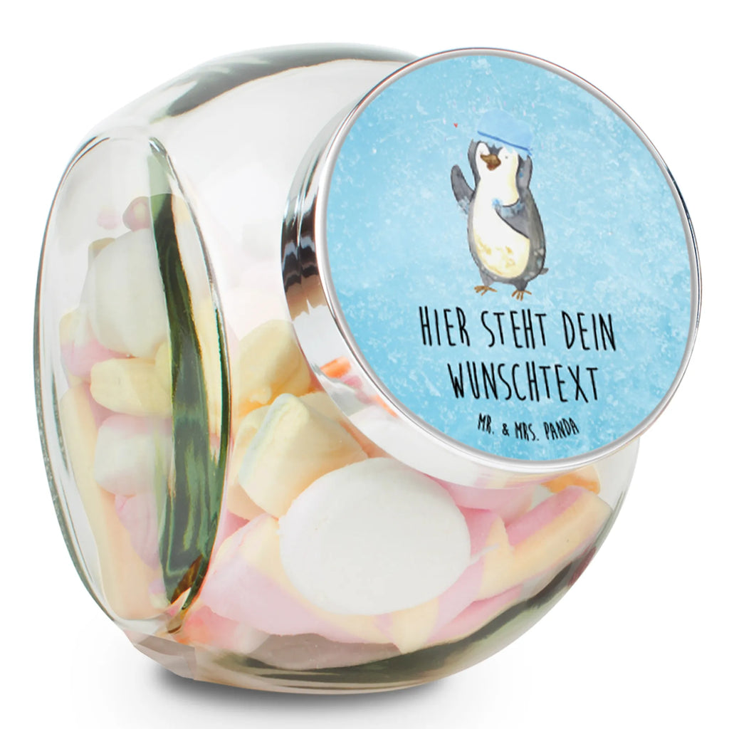 Spersonalizowany słoik na cukierki Pingwin Prysznic Pinguin