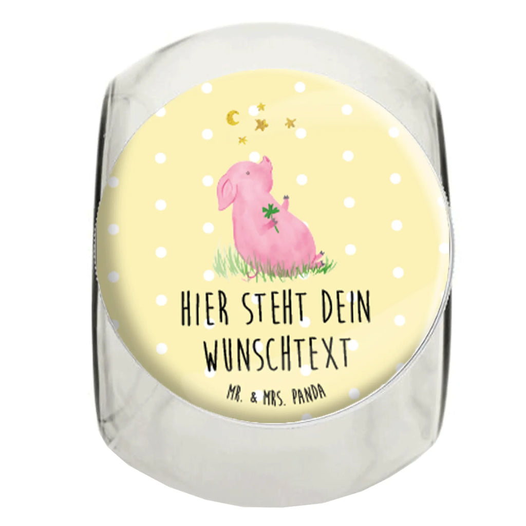 Spersonalizowany słoik na cukierki świnia Szczęście Motywy zwierzęce, dobra energia, zabawne powiedzonka, zwierzęta