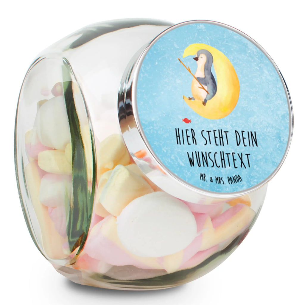 Personalized Candy Jar Penguin moon Penguin, North Pole, Winter, Penguins, bedroom, sleep, falling asleep, penguins, night's rest, saying, guest room, insomnia
