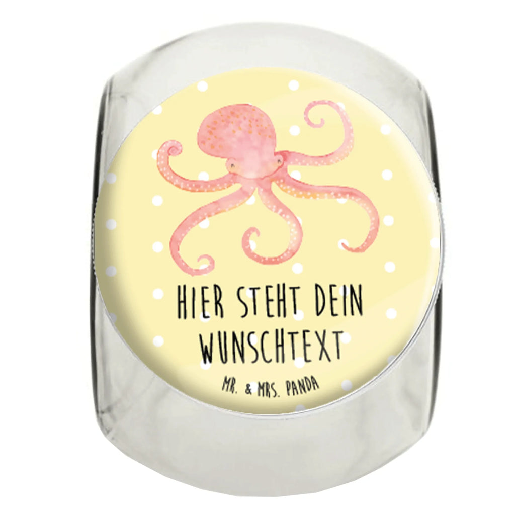 Spersonalizowany słoik na cukierki Ośmiornica Motywy zwierzęce, dobra energia, zabawne powiedzonka, zwierzęta