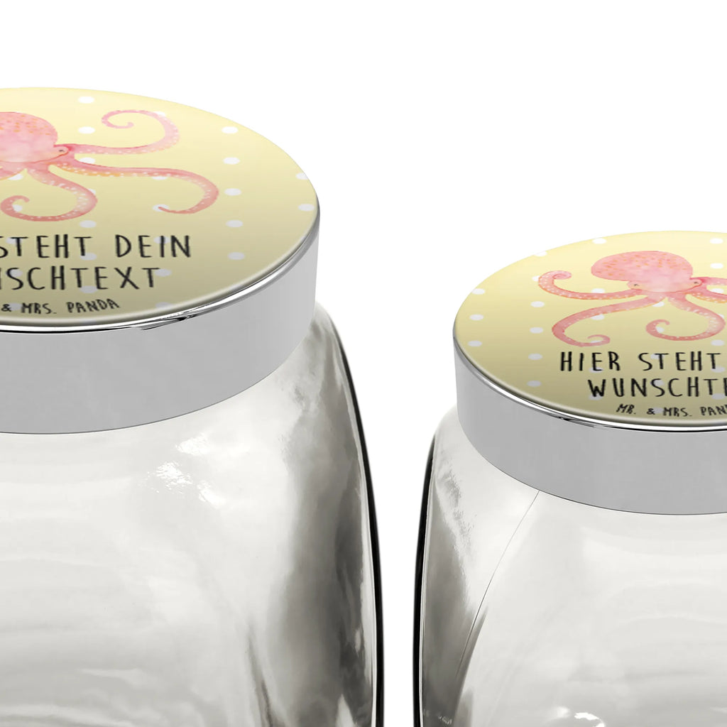 Spersonalizowany słoik na cukierki Ośmiornica Motywy zwierzęce, dobra energia, zabawne powiedzonka, zwierzęta