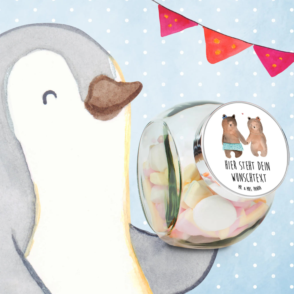 Spersonalizowany słoik na cukierki Niedźwiedź przyjaciółka Niedźwiedź, Miś, Pluszowy miś