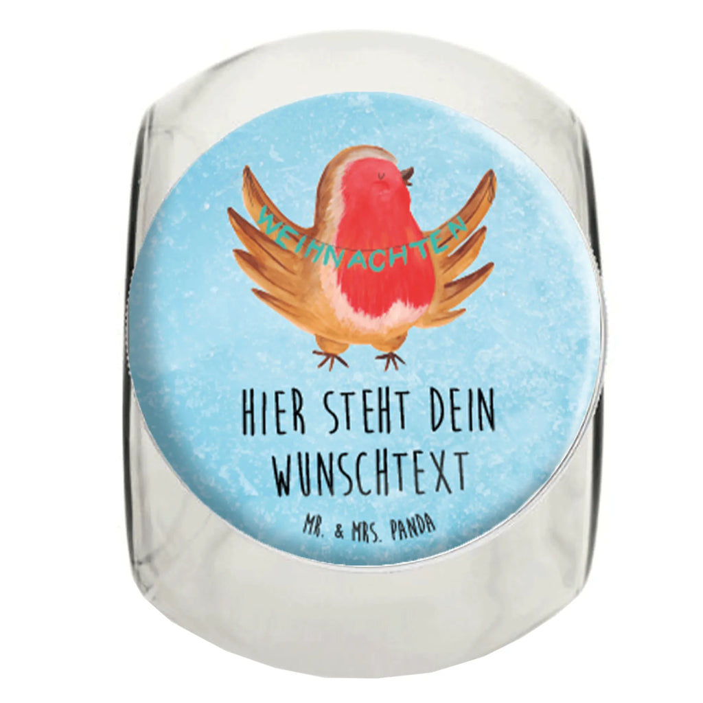 Personalized Candy Jar robin Christmas Winter, Christmas, Christmas time, snow, Merry Christmas, winter, Christmas motif, bird, xmas, Christmas greeting, Christmas Eve