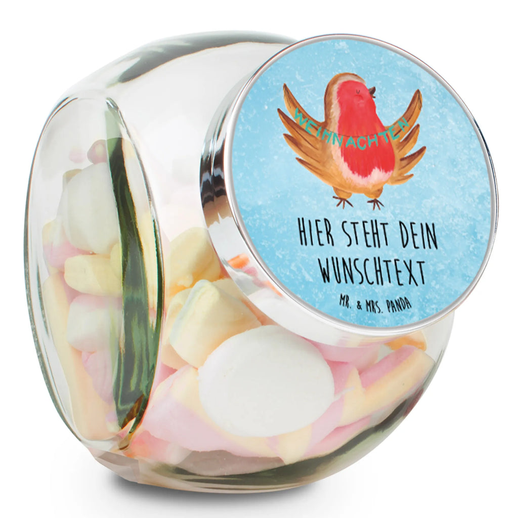 Personalized Candy Jar robin Christmas Winter, Christmas, Christmas time, snow, Merry Christmas, winter, Christmas motif, bird, xmas, Christmas greeting, Christmas Eve