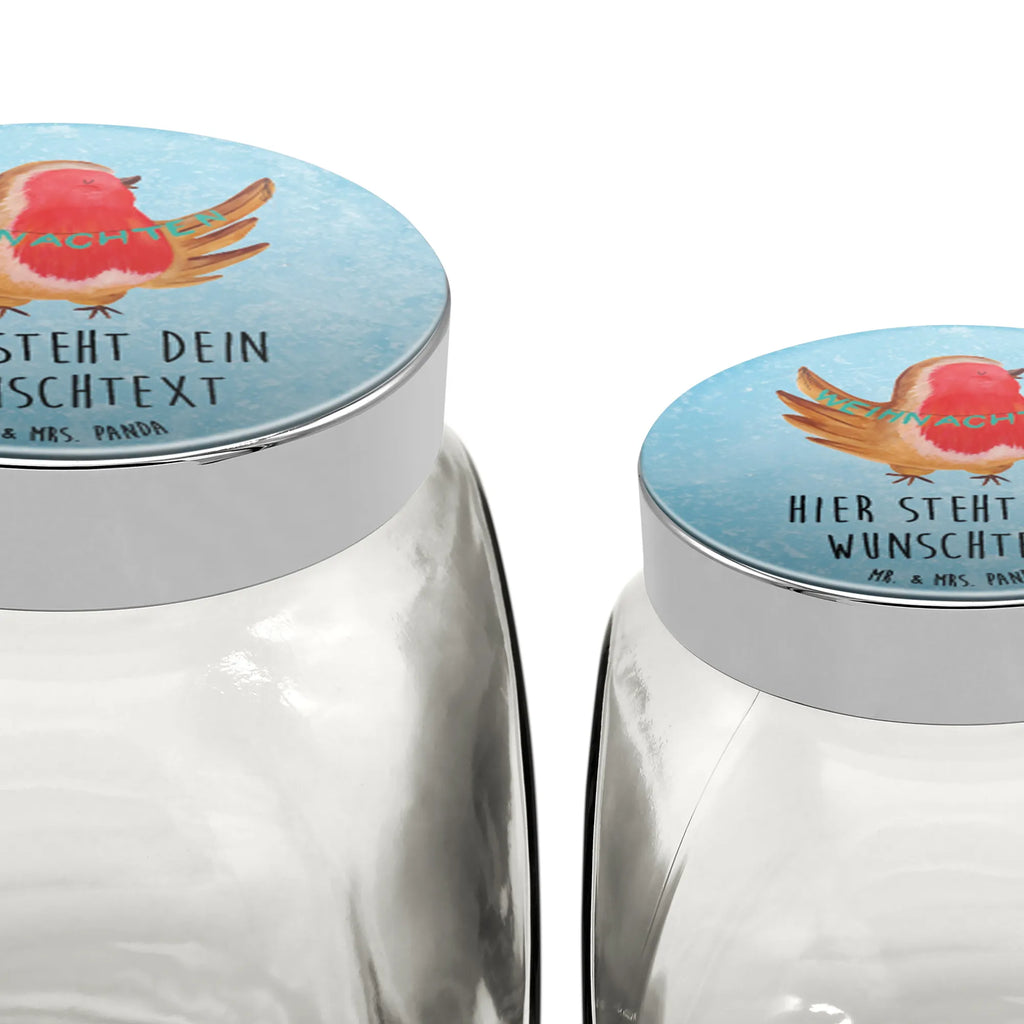 Personalized Candy Jar robin Christmas Winter, Christmas, Christmas time, snow, Merry Christmas, winter, Christmas motif, bird, xmas, Christmas greeting, Christmas Eve