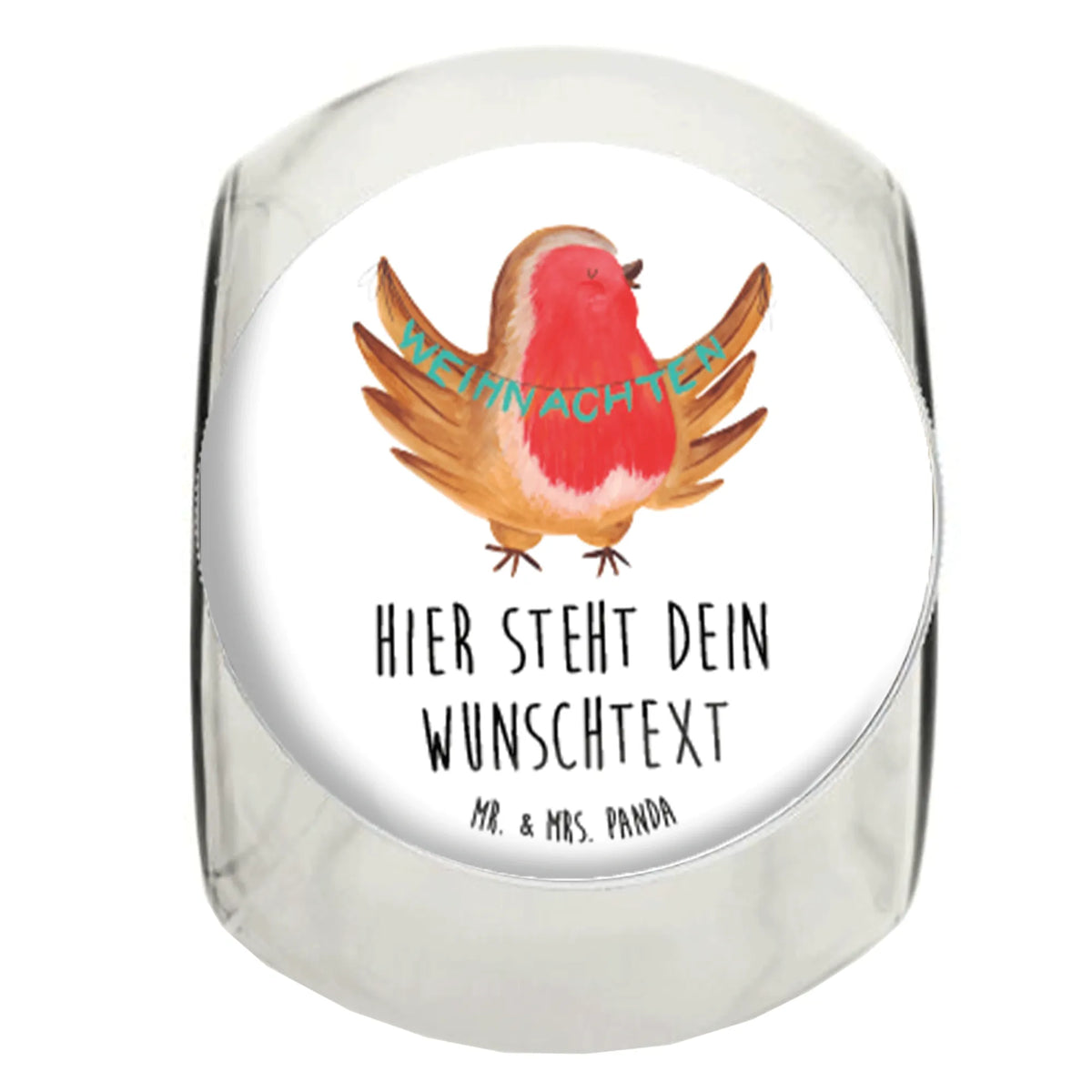 Personalized Candy Jar robin Christmas Winter, Christmas, Christmas time, snow, Merry Christmas, winter, Christmas motif, bird, xmas, Christmas greeting, Christmas Eve