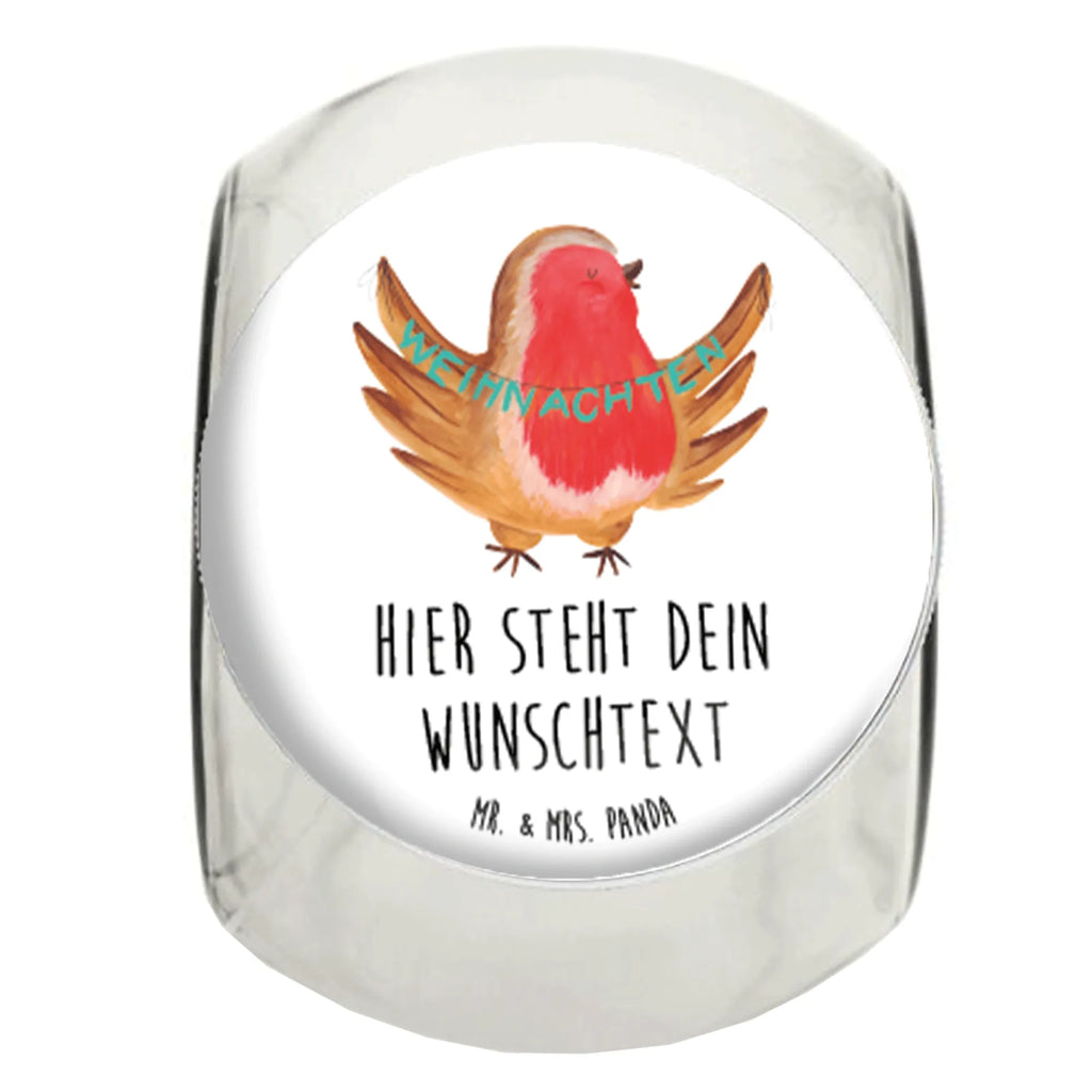 Personalized Candy Jar robin Christmas Winter, Christmas, Christmas time, snow, Merry Christmas, winter, Christmas motif, bird, xmas, Christmas greeting, Christmas Eve