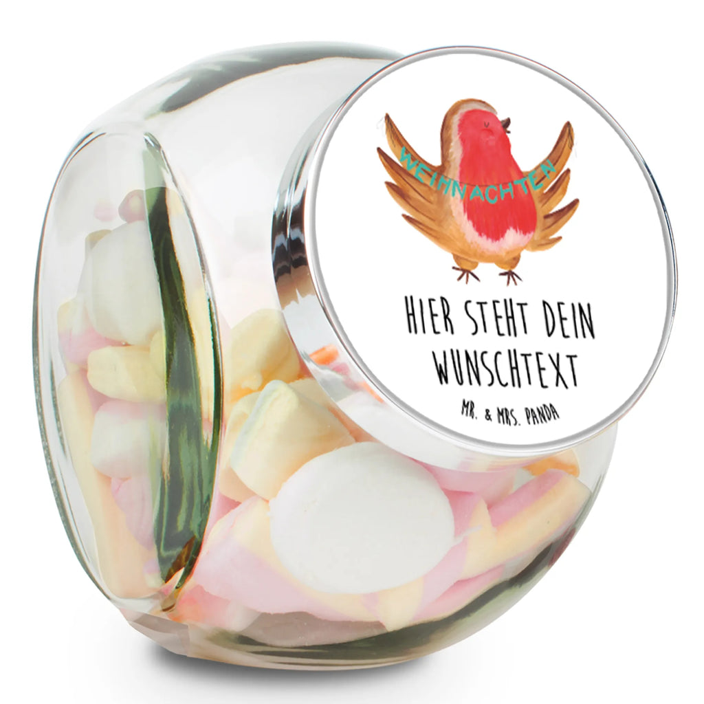 Personalized Candy Jar robin Christmas Winter, Christmas, Christmas time, snow, Merry Christmas, winter, Christmas motif, bird, xmas, Christmas greeting, Christmas Eve