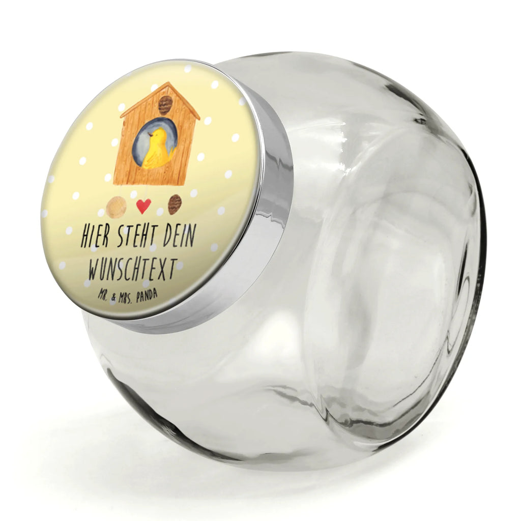 Personalized Candy Jar birdhouse Home small animals, cute, funny, cute animal motives, hand drawn, small world, funny sayings, good mood, happy, gifts, gift ideas, special gifts, animal lover, card, moving in, moving out, birdhouse, gift, bird, house, home sweet home, house building, moving gift