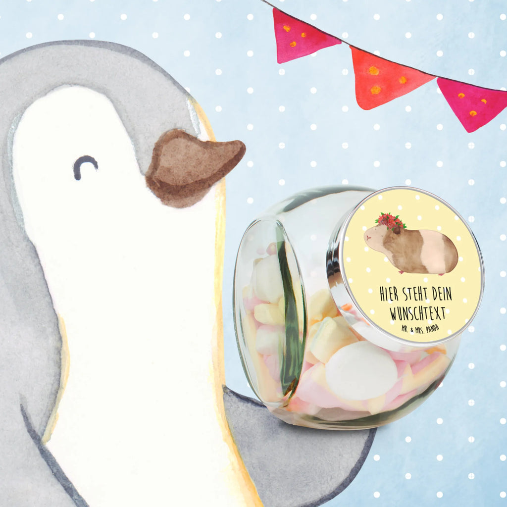 Personalized Candy Jar Guinea pig wisdom small animals, cute, funny, cute animal motives, hand drawn, small world, funny sayings, good mood, happy, gifts, gift ideas, special gifts, animal lover, card, meerie, saying, guinea pig, Meeries, wonder, motivation, wisdom, reality, flower child, wonderland