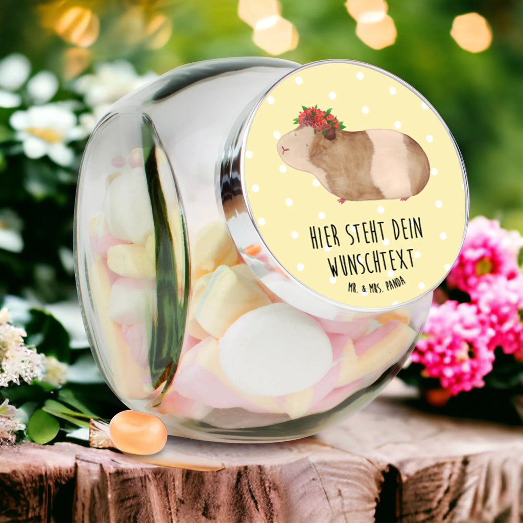 Personalized Candy Jar Guinea pig wisdom small animals, cute, funny, cute animal motives, hand drawn, small world, funny sayings, good mood, happy, gifts, gift ideas, special gifts, animal lover, card, meerie, saying, guinea pig, Meeries, wonder, motivation, wisdom, reality, flower child, wonderland