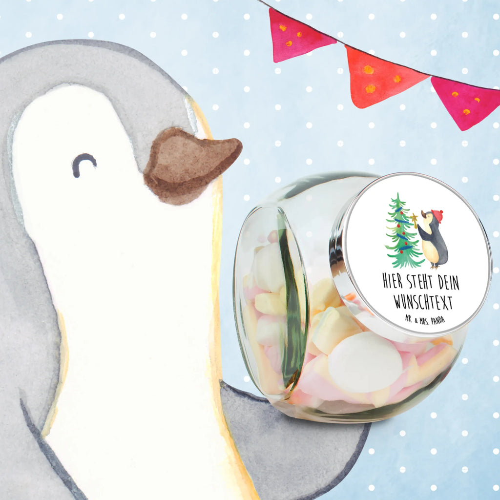 Personalized Candy Jar penguin Christmas tree Winter, Christmas, Christmas time, snow, Penguin
