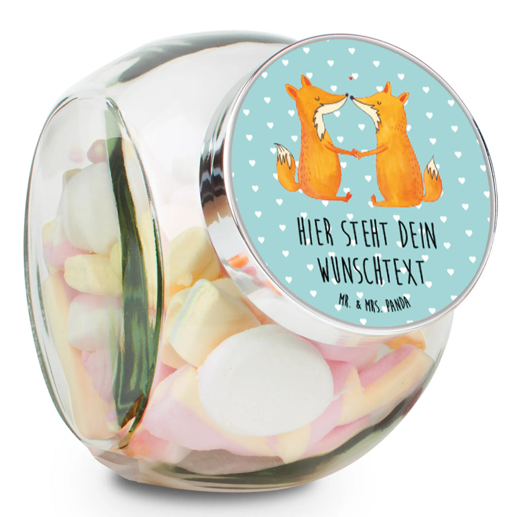 Spersonalizowany słoik na cukierki lisy miłość Lis