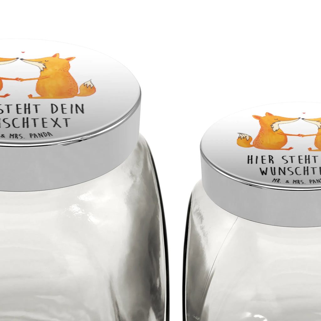 Spersonalizowany słoik na cukierki lisy miłość Lis