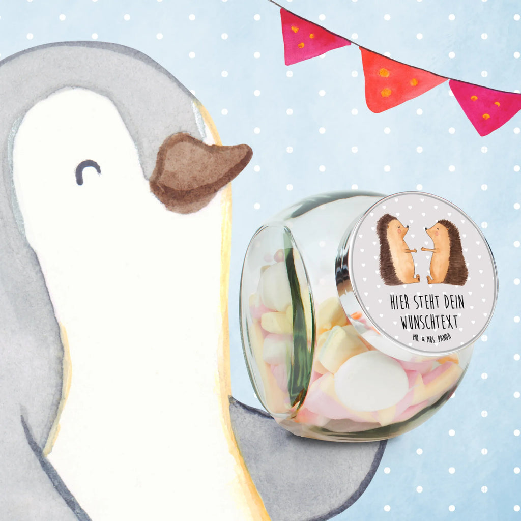 Spersonalizowany słoik na cukierki Miłość jeży Miłość, partner, przyjaciel, przyjaciółka, mąż, żona, wesele, zaręczyny, prośba o rękę, prezent miłosny, rocznica, dzień ślubu