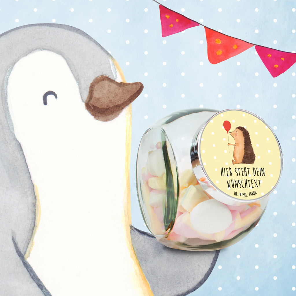 Personalized Candy Jar Hedgehog balloon small animals, cute, funny, cute animal motives, hand drawn, small world, funny sayings, good mood, happy, gifts, gift ideas, special gifts, animal lover, card, Happy Birthday, Birthday Child, Birthday, Balloon, hedgehog