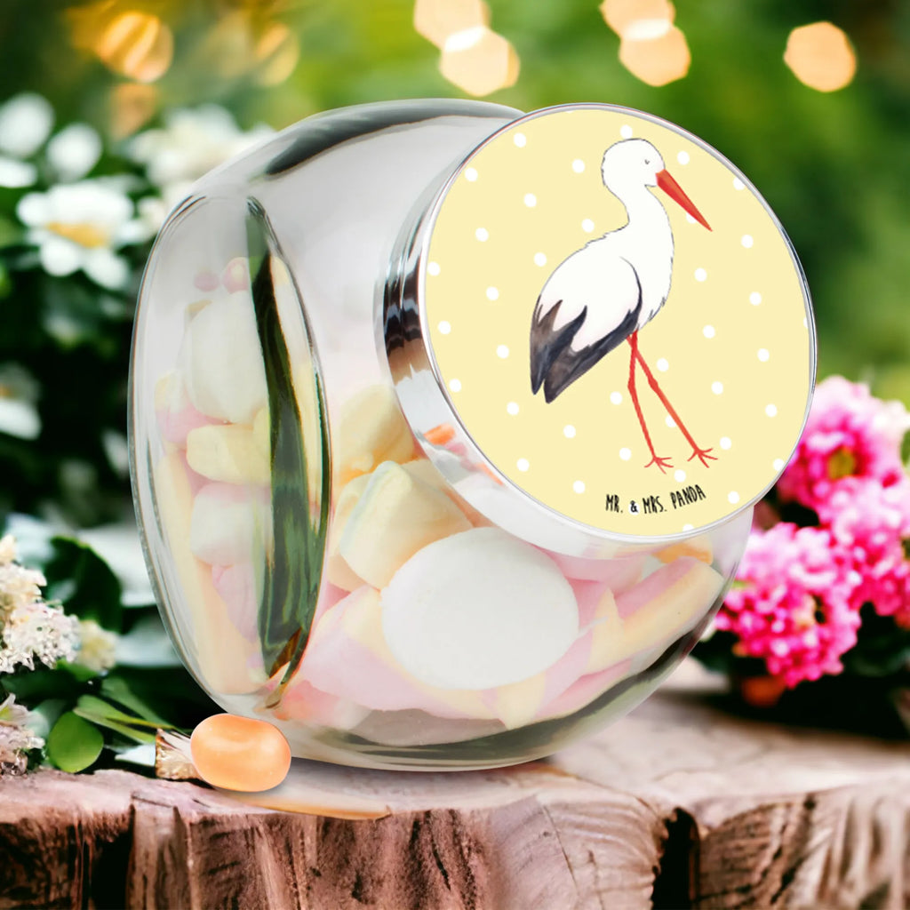 Candy Jar Stork small animals, cute, funny, cute animal motives, hand drawn, small world, funny sayings, good mood, happy, gifts, gift ideas, special gifts, animal lover, card, mother, pregnant, pregnancy, becoming a mother, stork, baby, birth, mothers, baby bump