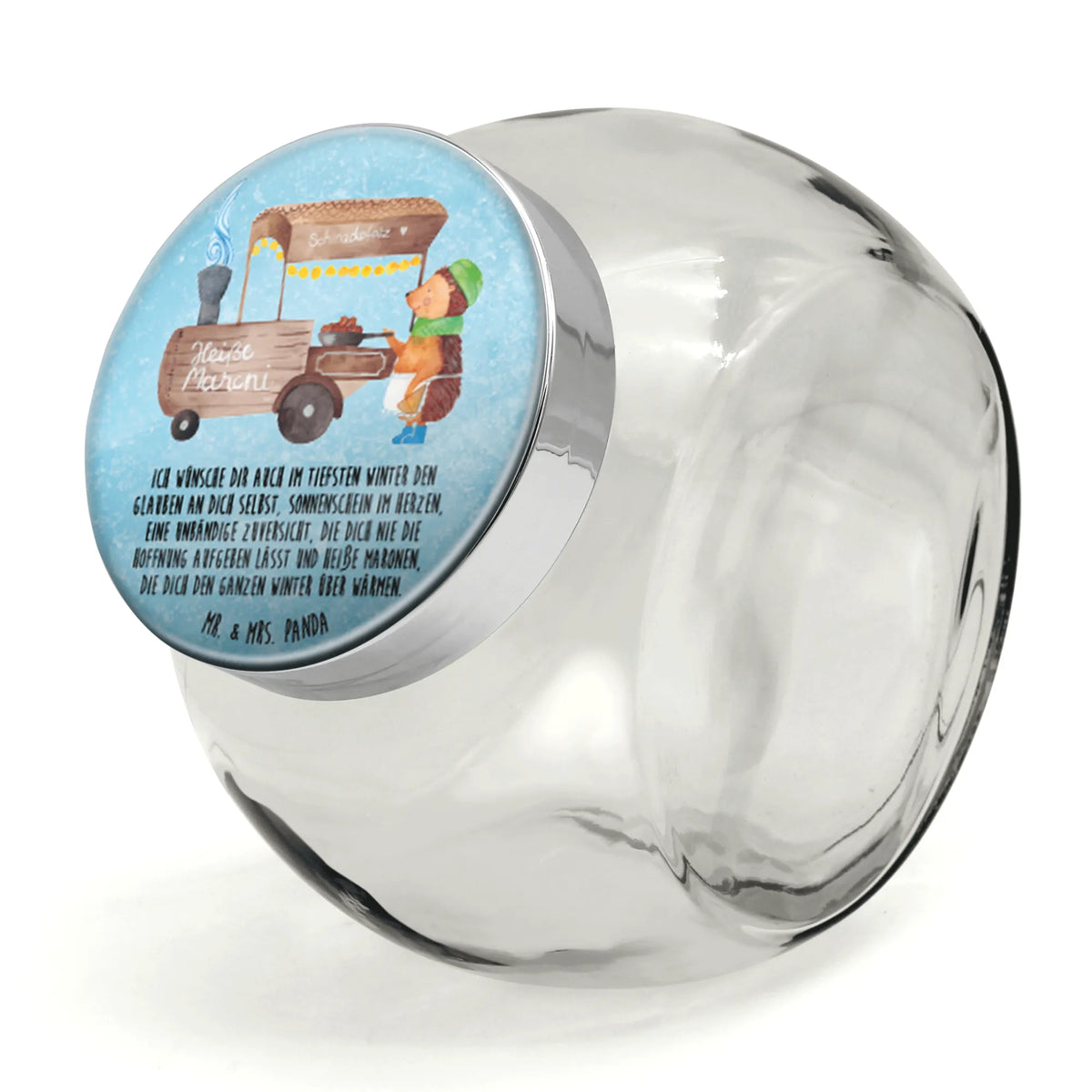 Candy Jar hedgehog Chestnuts Winter, Christmas, Christmas time, snow
