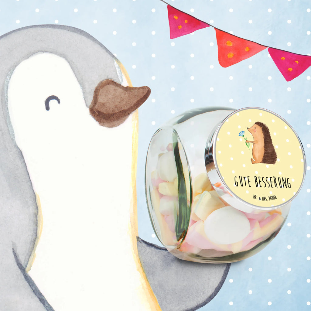 Candy Jar Hedgehog Flower small animals, cute, funny, cute animal motives, hand drawn, small world, funny sayings, good mood, happy, gifts, gift ideas, special gifts, animal lover, card, illness, get well soon, visit, sick, hospital, hedgehog, recovery wishes