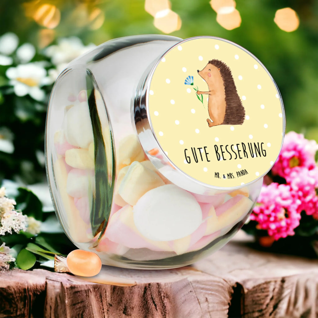 Candy Jar Hedgehog Flower small animals, cute, funny, cute animal motives, hand drawn, small world, funny sayings, good mood, happy, gifts, gift ideas, special gifts, animal lover, card, illness, get well soon, visit, sick, hospital, hedgehog, recovery wishes