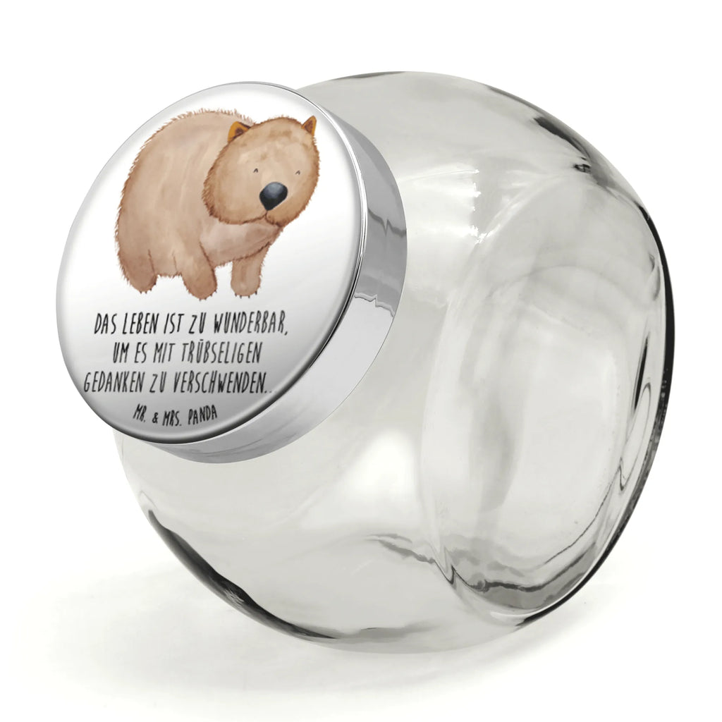 Słoik na cukierki Wombat lebensmittelbehälter glas, glasbehälter, keksdose glas, Vorratsbehälter, glas für kaffee, glas für süßigkeiten, schraubglas, Süßigkeitenglas, glas mit verschluss, glas für müsli, Bonbonglas, Candyglas, Vorratsdose, Naschglas, Vorratsdose Glas, süßigkeitengläser, glas für gewürze, glas für tee, Bonbonbehälter, Bonboniere, gewürzglas, müsliglas, Glasdose, Glas Für Bonbons, aufbewahrungsgläser, aufbewahrungsglas, vorratsgläser, keksglas, Naschdose, Vorratsglas, bonbongläser, aufbewahrungsbehälter, glasdosen, glas mit deckel, mehrzweckglas, Tiere, Tiermotive, Lustige Sprüche, Gute Laune, Das Leben Ist schön, Wombat, Australien, Motivation, Spruch