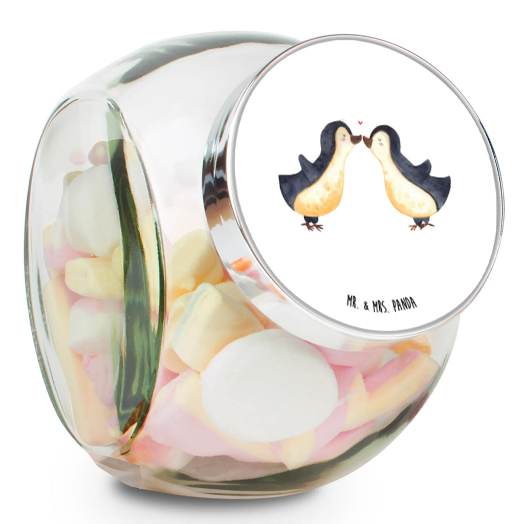 Słoik na cukierki Pingwin Miłość Miłość, partner, przyjaciel, przyjaciółka, mąż, żona, wesele, zaręczyny, prośba o rękę, prezent miłosny, rocznica, dzień ślubu