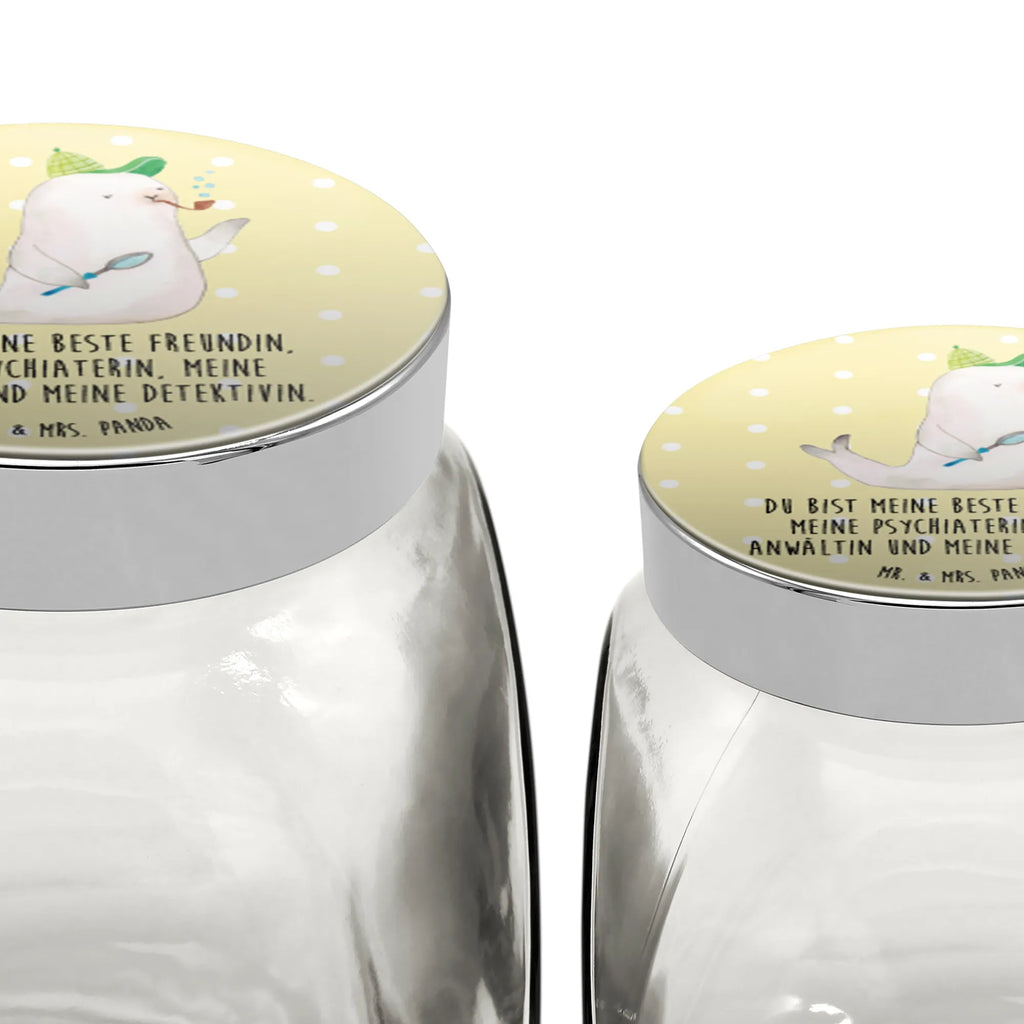 Słoik na cukierki foka Sherlock Motywy zwierzęce, dobra energia, zabawne powiedzonka, zwierzęta