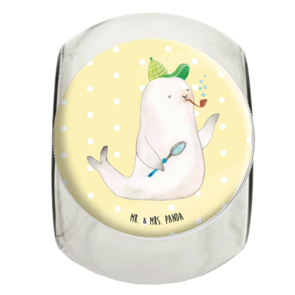 Słoik na cukierki foka Sherlock Motywy zwierzęce, dobra energia, zabawne powiedzonka, zwierzęta