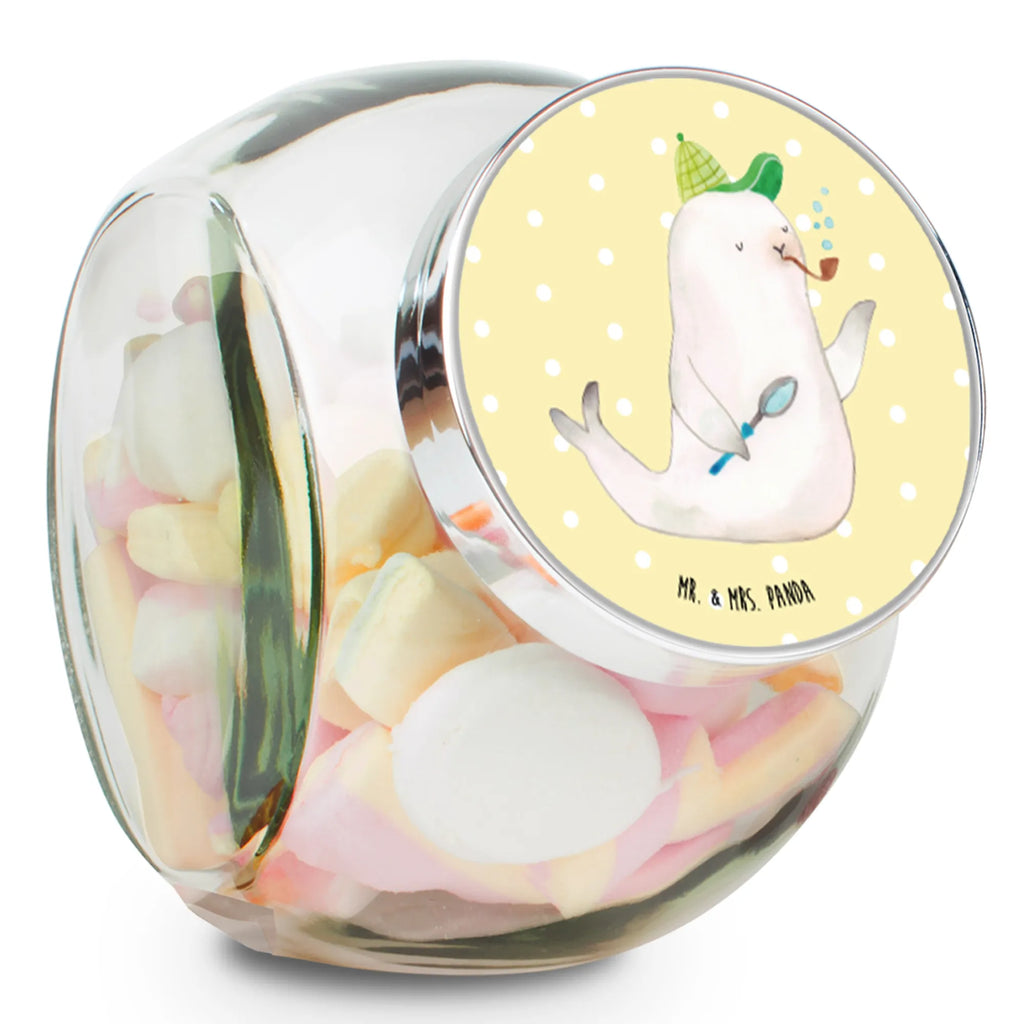 Słoik na cukierki foka Sherlock Motywy zwierzęce, dobra energia, zabawne powiedzonka, zwierzęta