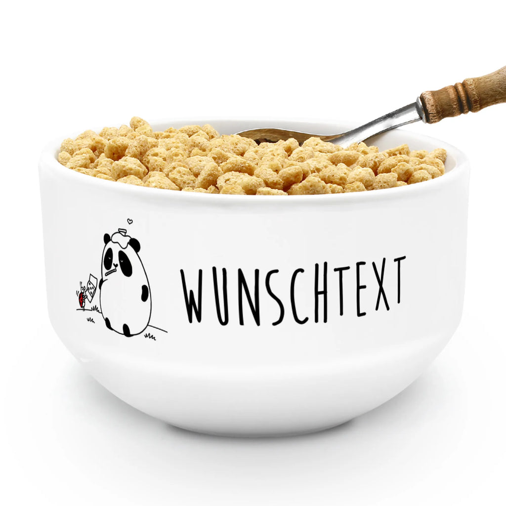 Personalized Muesli Bowl Panda Get well soon soup bowl, ceramic bowl, muesli bowl, dessert bowl, porcelain bowl, snack bowl, fruit bowl, salad bowl, personalized cereal bowl, breakfast bowl, bowl