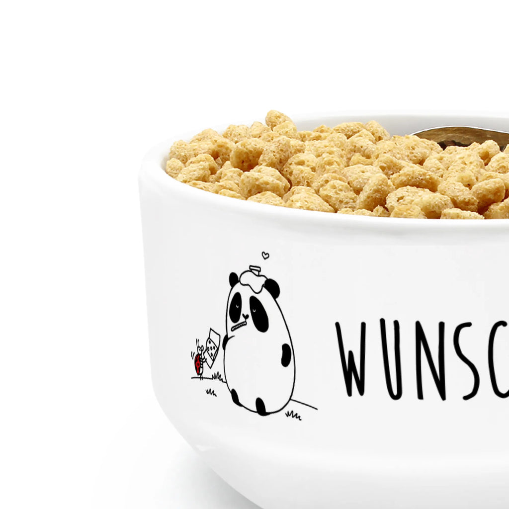 Personalized Muesli Bowl Panda Get well soon soup bowl, ceramic bowl, muesli bowl, dessert bowl, porcelain bowl, snack bowl, fruit bowl, salad bowl, personalized cereal bowl, breakfast bowl, bowl