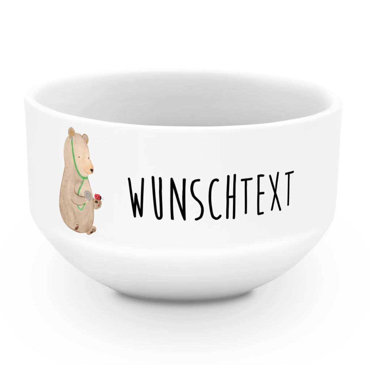 Personalizowana miska na musli niedźwiedź lekarz Niedźwiedź, Miś, Pluszowy miś