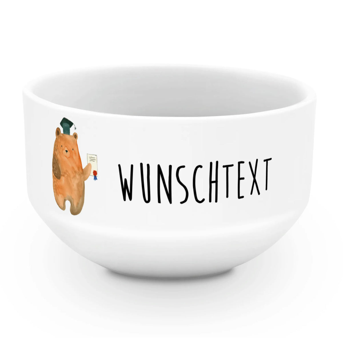Personalizowana miska na musli Niedźwiedź Egzamin Niedźwiedź, Miś, Pluszowy miś
