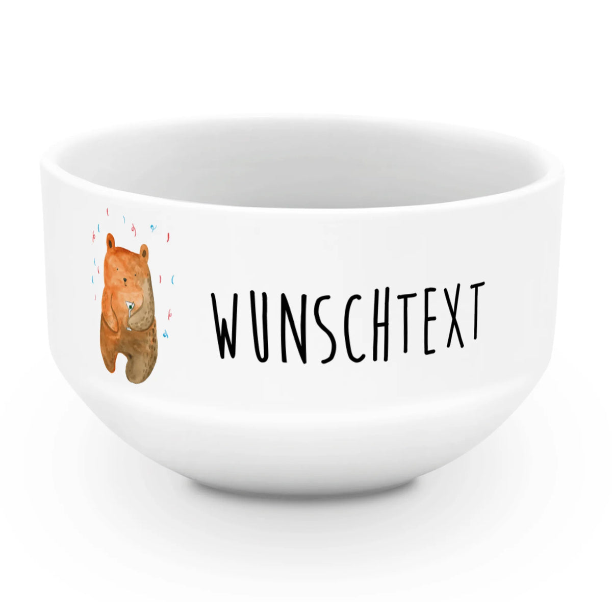 Personalized Muesli Bowl bear party soup bowl, breakfast bowl, muesli bowl, salad bowl, snack bowl, porcelain bowl, fruit bowl, personalized cereal bowl, dessert bowl, bowl, ceramic bowl, bear, teddy, teddy bear, cuddly toy, Partying, Birthday present, Bring a present, Good mood, Funny, Birthday, Celebrate, Present, Party