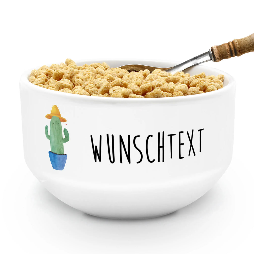 Personalized Muesli Bowl cactus cap personalized cereal bowl, ceramic bowl, muesli bowl, soup bowl, porcelain bowl, bowl, fruit bowl, dessert bowl, breakfast bowl, snack bowl, salad bowl, cactus, cactuses, plants, cactus plant, small green cactus, globetrotter, cactus love, slogan, world trip, gift idea, travel diary, travel, motivation, city trip