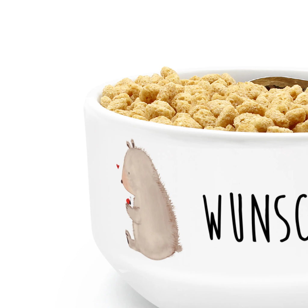 Personalized Muesli Bowl bear ladybug soup bowl, dessert bowl, snack bowl, ceramic bowl, salad bowl, muesli bowl, breakfast bowl, personalized cereal bowl, fruit bowl, porcelain bowl, bowl, bear, teddy, teddy bear, cuddly toy, life is beautiful, love, freedom, motivation, ladybird