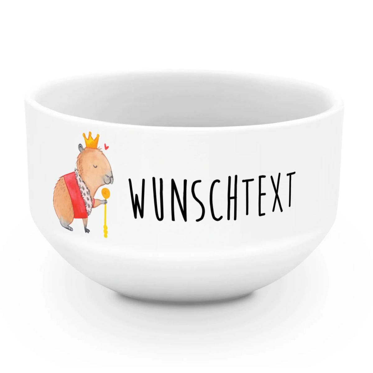 Personalized Muesli Bowl Capybara King soup bowl, snack bowl, personalized cereal bowl, fruit bowl, salad bowl, porcelain bowl, muesli bowl, ceramic bowl, breakfast bowl, dessert bowl, bowl, small animals, cute, funny, cute animal motives, hand drawn, small world, funny sayings, good mood, happy, gifts, gift ideas, special gifts, animal lover, card