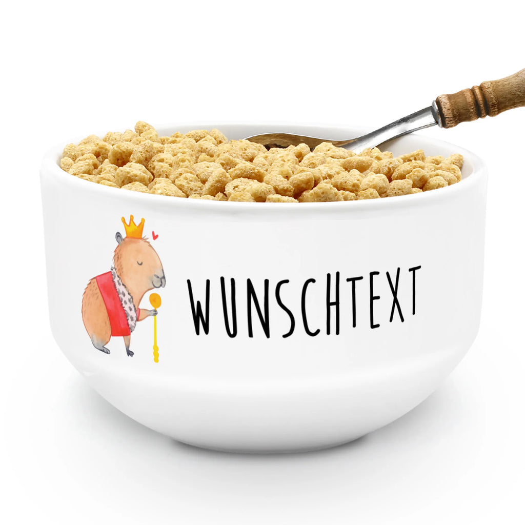 Personalized Muesli Bowl Capybara King soup bowl, snack bowl, personalized cereal bowl, fruit bowl, salad bowl, porcelain bowl, muesli bowl, ceramic bowl, breakfast bowl, dessert bowl, bowl, small animals, cute, funny, cute animal motives, hand drawn, small world, funny sayings, good mood, happy, gifts, gift ideas, special gifts, animal lover, card