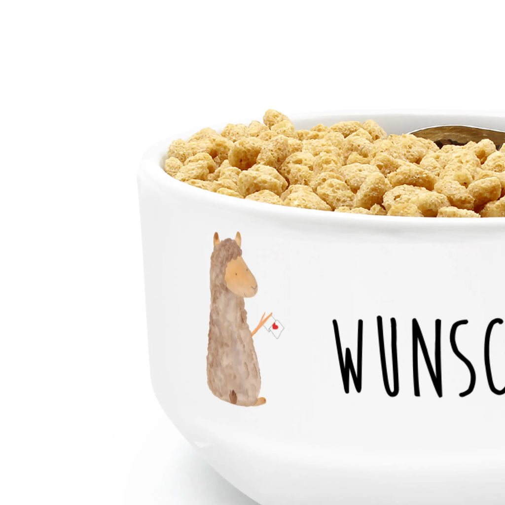 Personalized Muesli Bowl alpaca banner breakfast bowl, muesli bowl, bowl, fruit bowl, salad bowl, snack bowl, ceramic bowl, dessert bowl, personalized cereal bowl, soup bowl, porcelain bowl, alpaca, llama, pako, camel, Peru, animal, favourite animal, alpacas, Alpaca, llamas, love