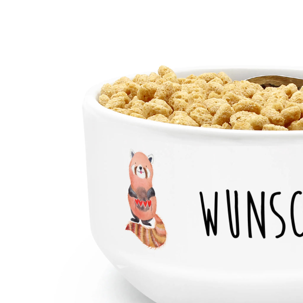 Personalized Muesli Bowl red panda breakfast bowl, dessert bowl, ceramic bowl, fruit bowl, porcelain bowl, bowl, muesli bowl, salad bowl, snack bowl, soup bowl, personalized cereal bowl, small animals, cute, funny, cute animal motives, hand drawn, small world, funny sayings, good mood, happy, gifts, gift ideas, special gifts, animal lover, card, love, darling, red, favourite person, heart, Panda