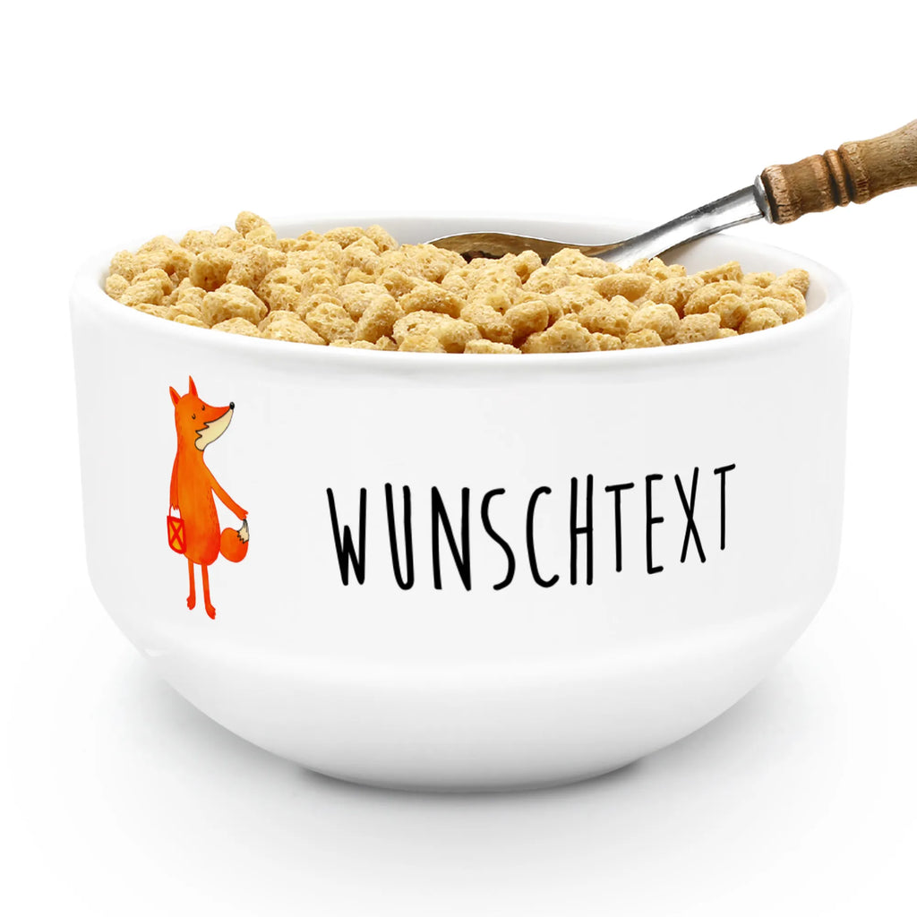 Personalized Muesli Bowl Fox Lantern dessert bowl, muesli bowl, porcelain bowl, personalized cereal bowl, breakfast bowl, snack bowl, bowl, salad bowl, soup bowl, fruit bowl, ceramic bowl, fox, foxes, forest wildlife, clever as a fox, animal lover, Lantern, Fox, Foxes, Caesar Otto Hugo Flaischlen, Spell comforting, Cheer up, Saint Martin, Lantern parade, Lovesickness Spell