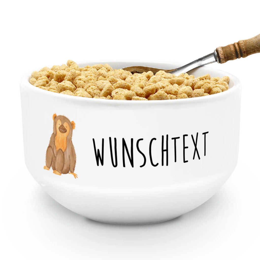 Personalized Muesli Bowl Monkey porcelain bowl, personalized cereal bowl, soup bowl, salad bowl, bowl, breakfast bowl, fruit bowl, muesli bowl, dessert bowl, snack bowl, ceramic bowl, Africa, motivation, monkey, self-love, monkeys, self-esteem, love, self-confidence, selfcare, respect