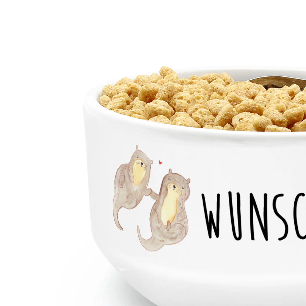 Personalizowana miska na musli wydra trzymać się za ręce Kuna, wydra, morska wydra