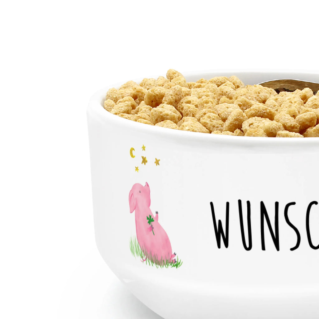 Personalizowana miska na musli świnia Szczęście Motywy zwierzęce, dobra energia, zabawne powiedzonka, zwierzęta