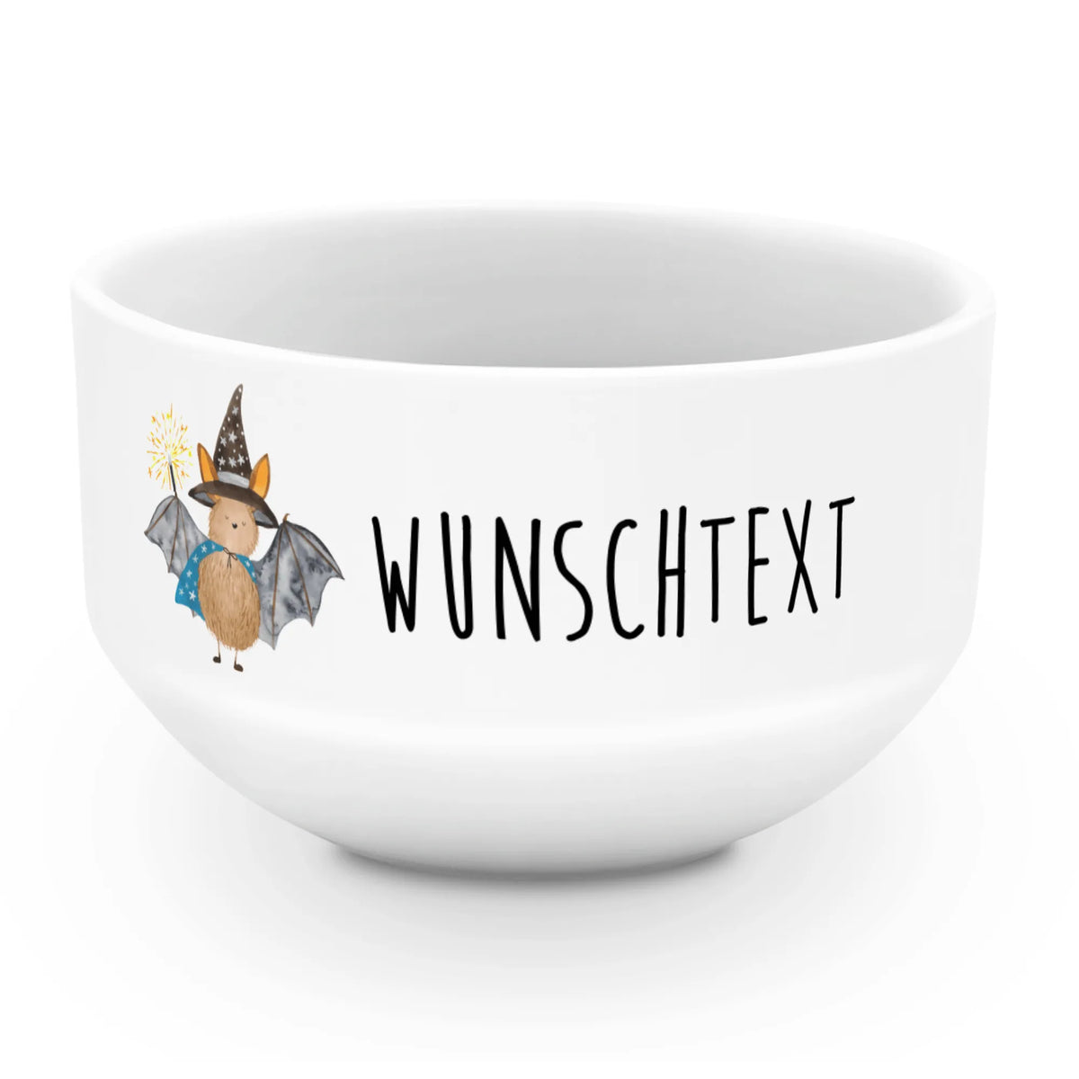 Personalizowana miska na musli Nietoperz czarodziej Motywy zwierzęce, dobra energia, zabawne powiedzonka, zwierzęta